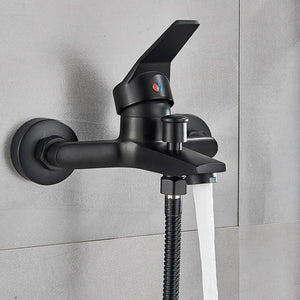 Shower Faucet - Square Bathtub Shower Faucets Floor Standing Faucet Hot Cold Water Tap
