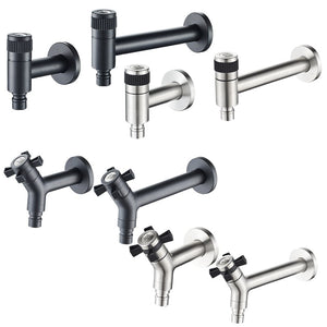 Basin Faucet - Stainless Steel Black Faucets Lengthen Outdoor Garden Faucet