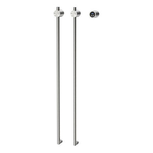 Vertical Style Bathroom Heated Towel Rack Electric Towel Drying Rack-Towel Bars & Hooks-Index Bath-Brushed Silver-110V-Index Bath