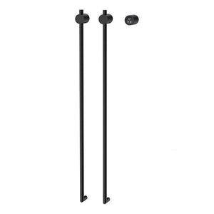 Vertical Style Bathroom Heated Towel Rack Electric Towel Drying Rack-Towel Bars & Hooks-Index Bath-Elegant Black-110V-Index Bath