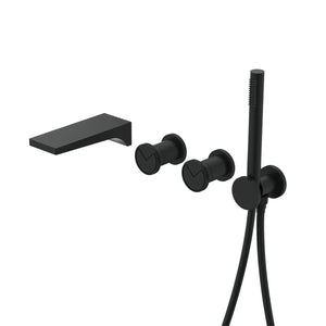 Wall mounted Brass Bathtub Faucet Embedded Dual handle Hot Cold Mixer-Shower Faucet-Index Bath
