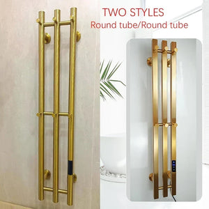 Electric Heated Towel Rack Wall Mounted Bathroom Towel Warmer Dryer Heater 3 Bars Timer Touch Control WiFi Energy Saving-Index Bath