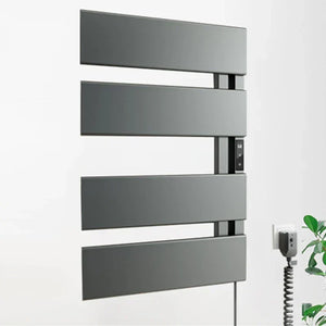 Electric Towel Warmer Wall-Mounted Towel Heater with Built-in Timer, Waterproof Aluminum Towel Warmer for Bathroom-Index Bath